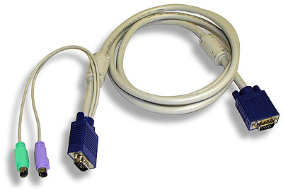 PS/2 integrated (3-in-one) KVM cable