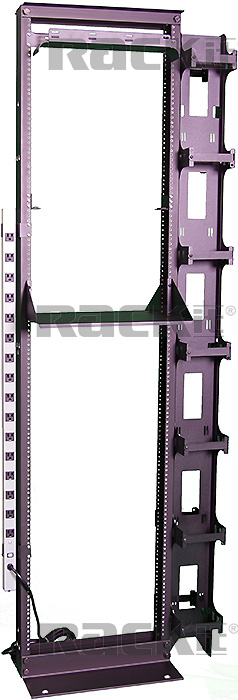 Inter-Bay Vertical Trough attached to Standard Relay Rack